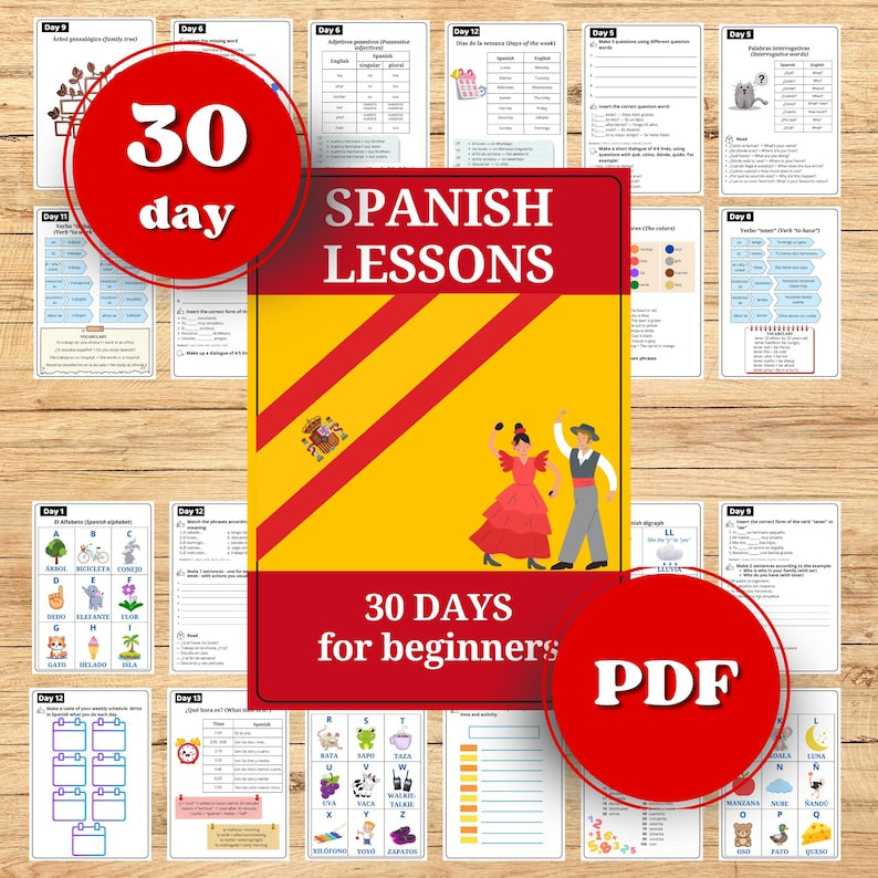Spanish Language for Beginners (30 days Curriculum)
